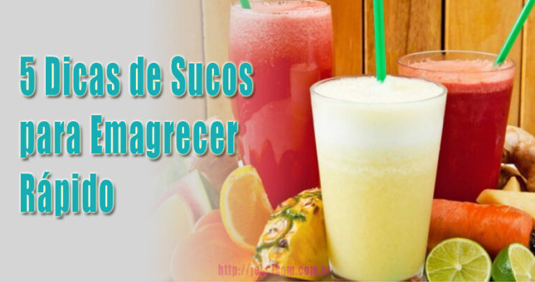 5 Dicas de Sucos para emagrecer rápido