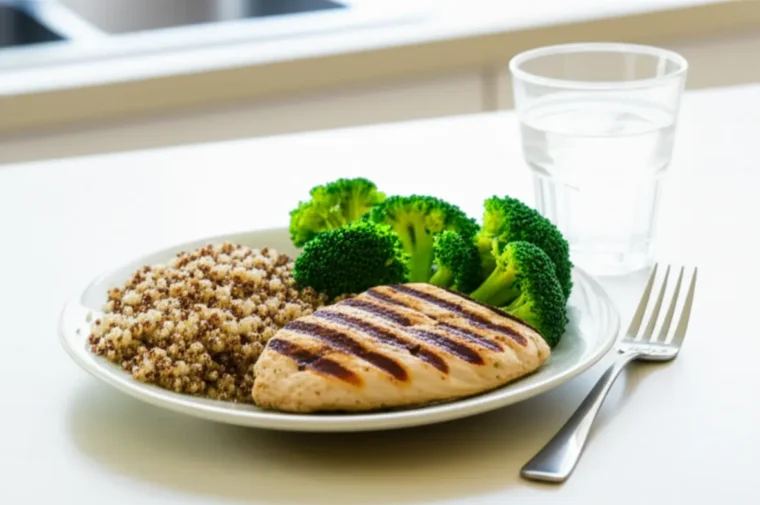 Alimentação estratégica para ganho de massa magra.