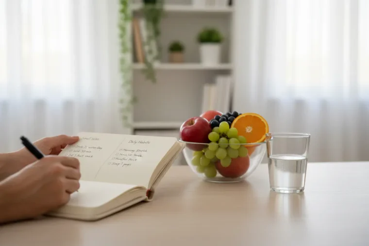 Dieta sem drama! Os segredos para não desistir e alcançar seu peso ideal 1 Mulher sorrindo, celebrando pequenas metas de saúde.