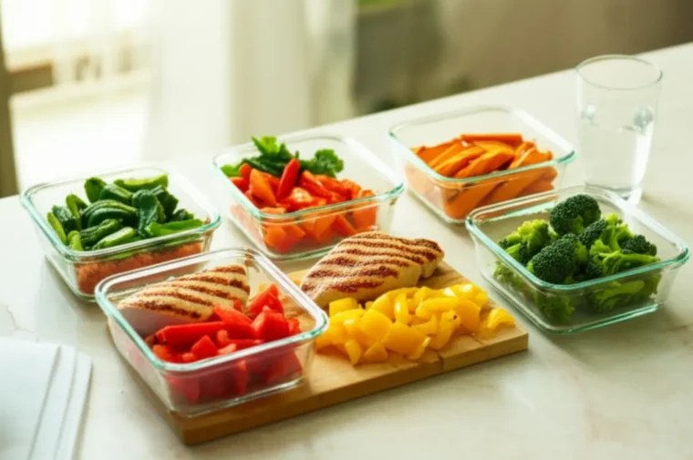 O Segredo para Pernas Grossas em Casa! Treinos Rápidos e Poderosos 2 Mulher com refeição rica em proteínas para ganho muscular em casa.