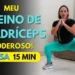 Mulher fazendo Treino De Quadríceps Em Casa para coxas