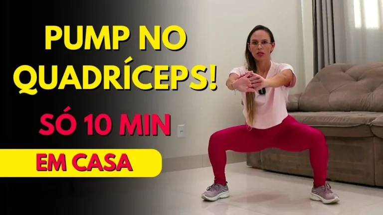 TREINO para PUMP No Quadríceps de 10 minutos sem pesos