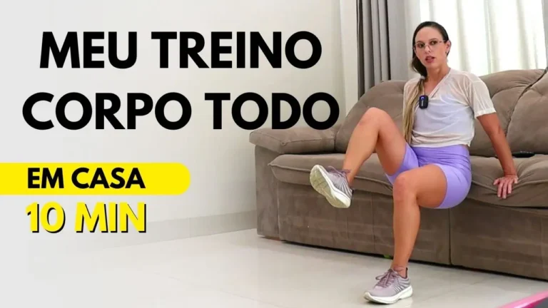 Mulher fazendo Treino RÁPIDO Para Definir O Corpo Todo Em Casa