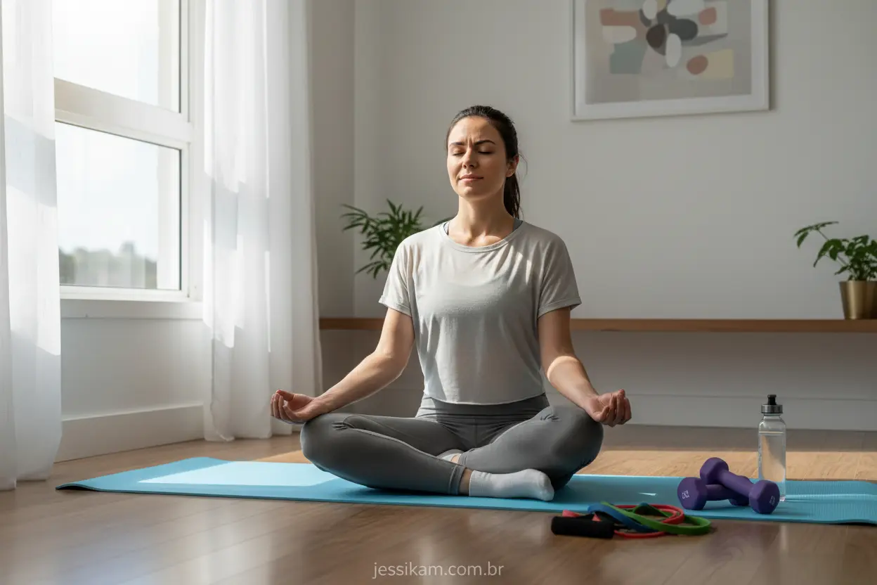 Como lidar com a balança com uma mente forte e corpo saudável em casa.