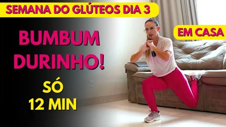 Mulher treinando glúteos com intensidade no Treino 3 da Semana do Glúteo