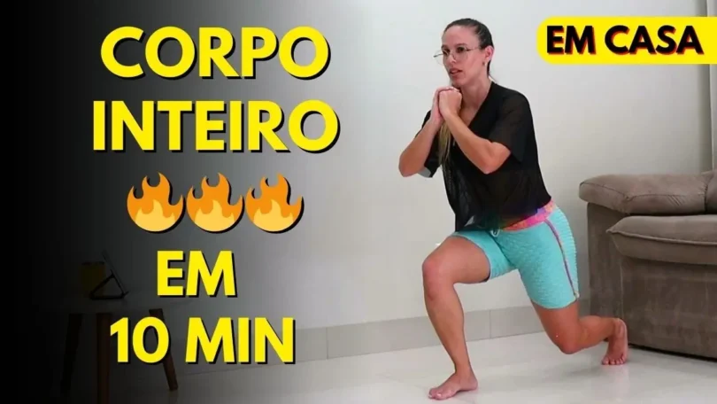 Treino CORPO TODO 10 Minutos: queima gordura e tonifica