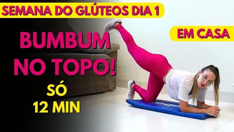 Mulher fazendo TREINO DE GLÚTEOS EM CASA para tonificar
