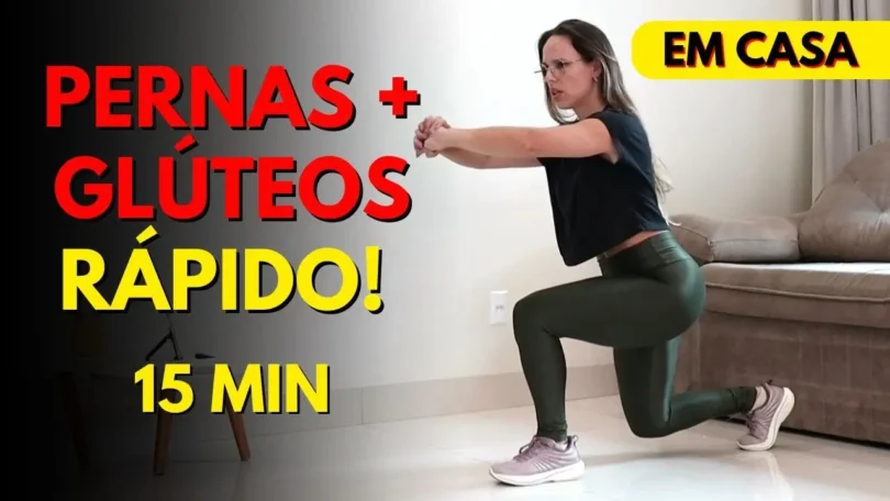 Mulher fazendo Exercícios De Pernas E Glúteos Para Fazer Em Casa