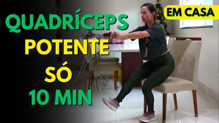 Mulher fazendo Treino de Quadríceps em Casa em 10 minutos.