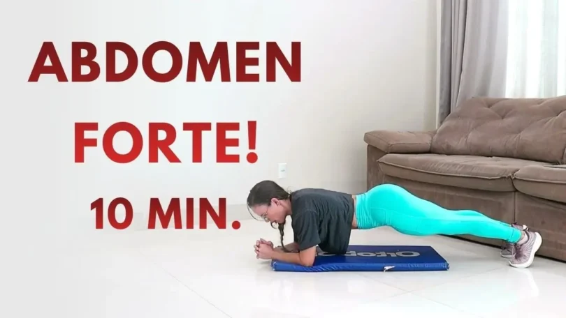 Mulher fazendo exercício para FORTALECER Abdomên 10 Minutos Em Casa