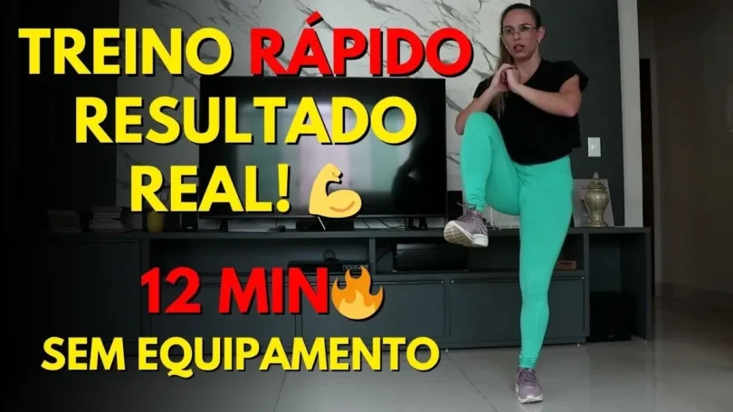 Treino PODEROSO de Pernas e Glúteos em Casa (12 Minutos)