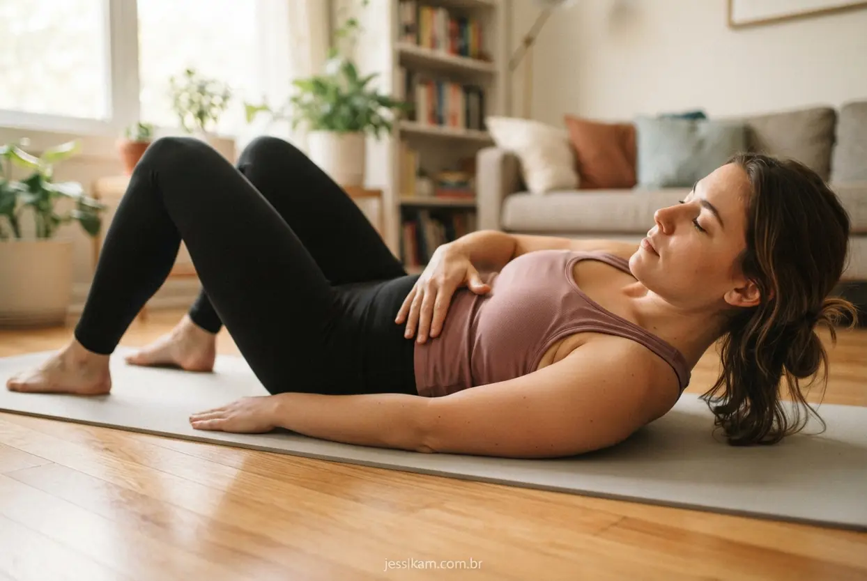 Ajuste e alinhamento postural Correção postural durante exercício para o centro do corpo